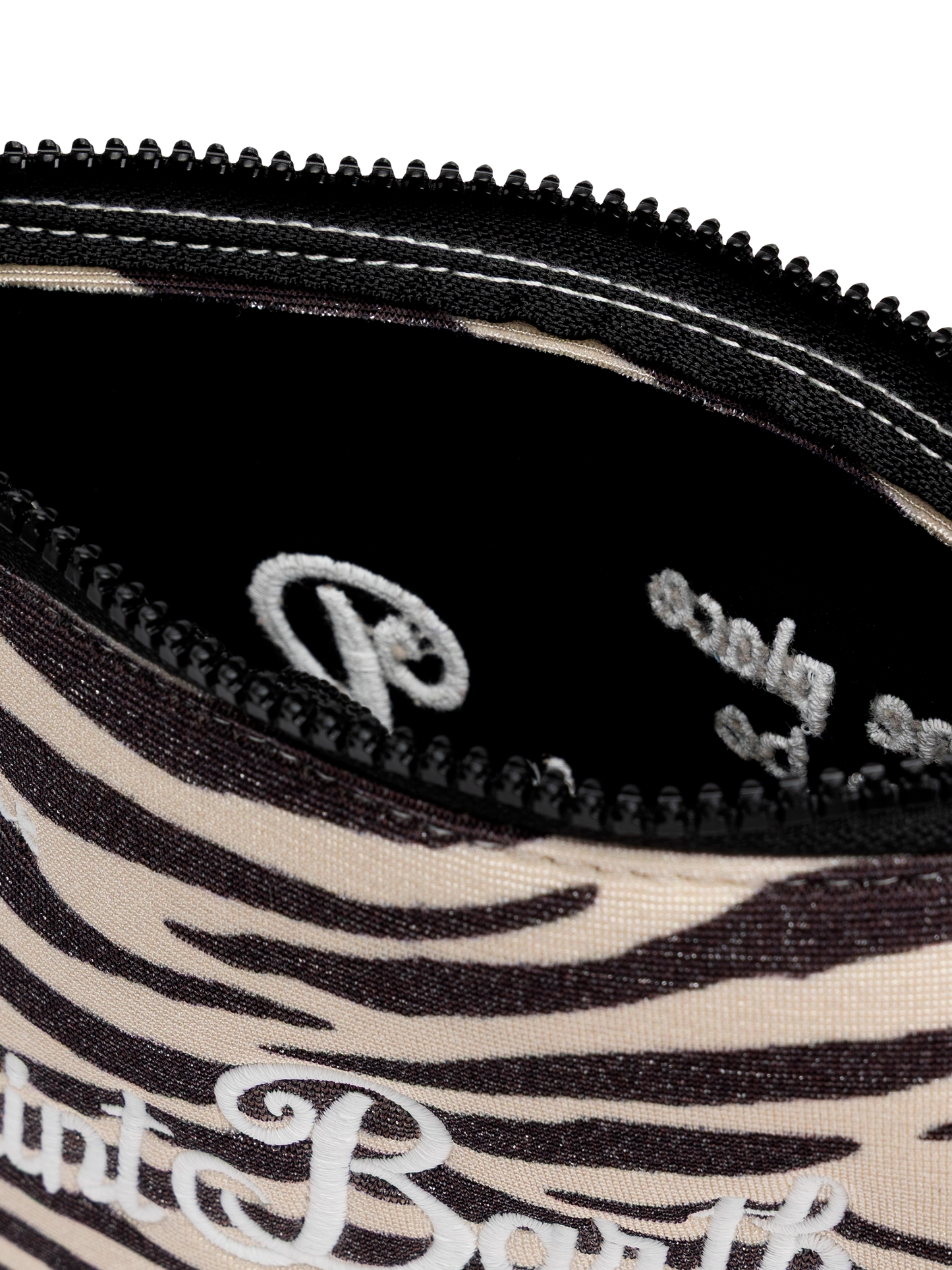 Aline lurex pochette with zebra print