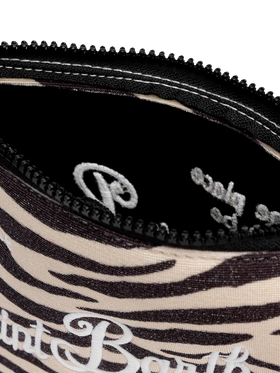 Aline lurex pochette with zebra print