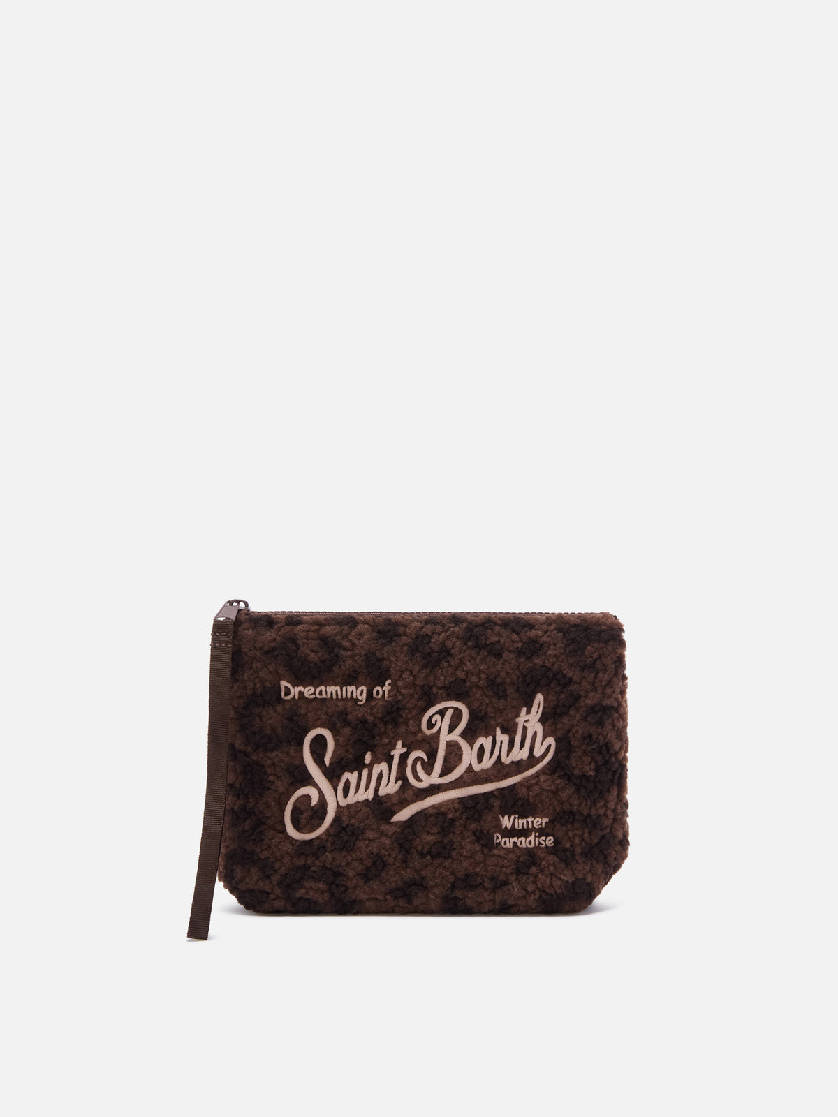 Aline teddy pochette with leopard print