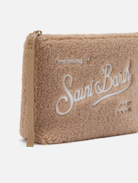 Pochette Aline Teddy in sherpa beige