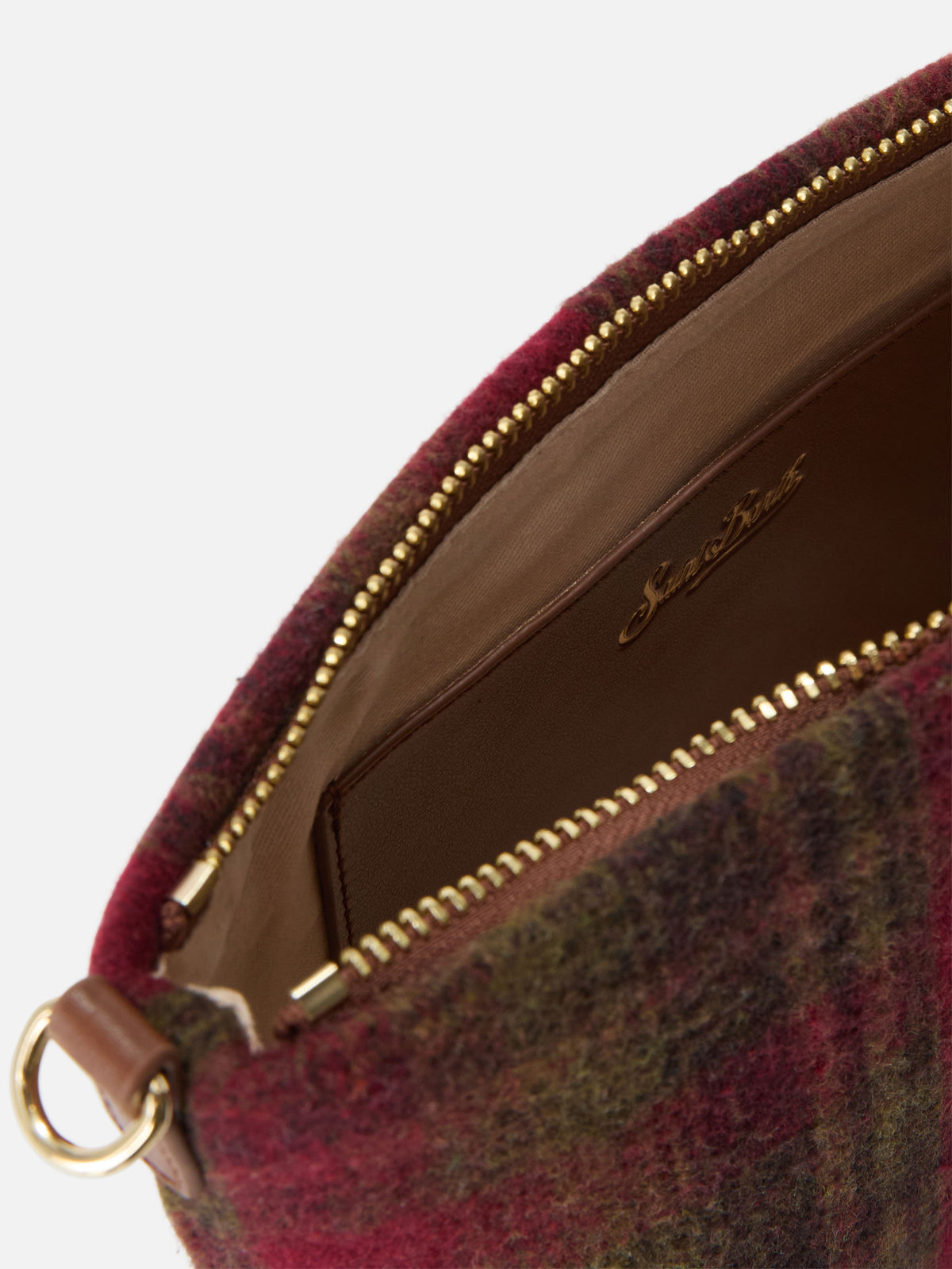 Bolso de hombro Aline con motivo tartán y asas de piel 