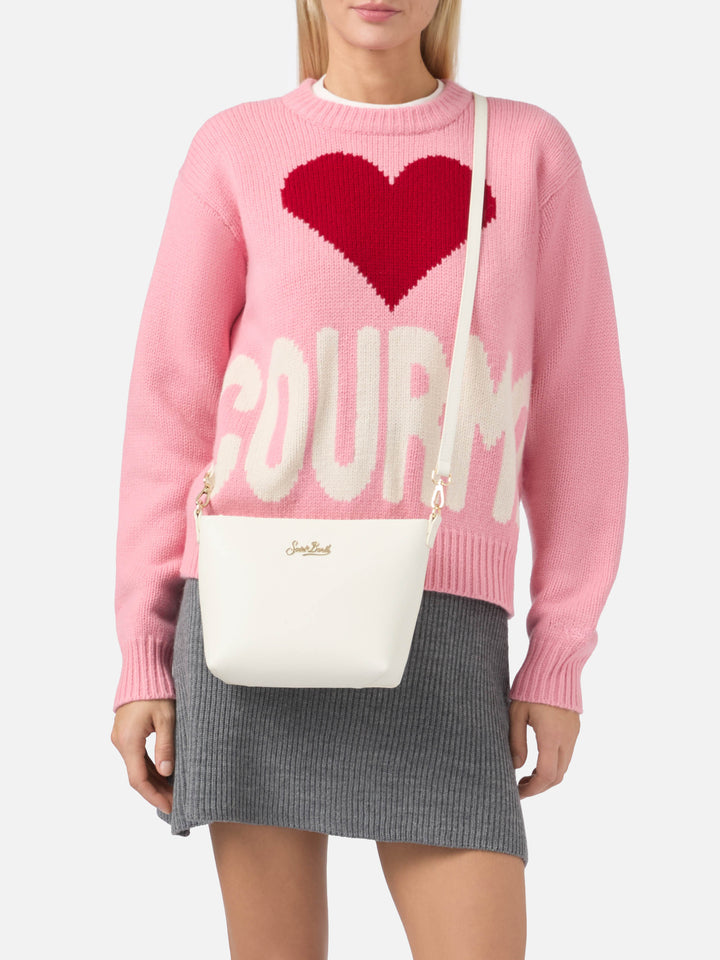 Borsa a spalla Aline Bag in pelle bianca