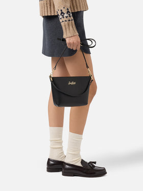 Aline Shoulder Bag in black leather
