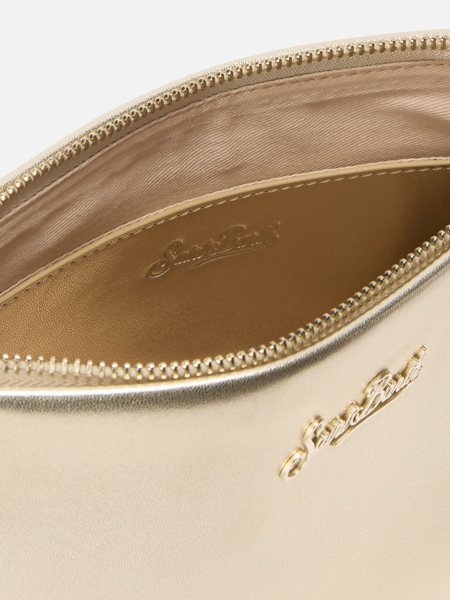 Aline Shoulder Bag in gold laminated leather