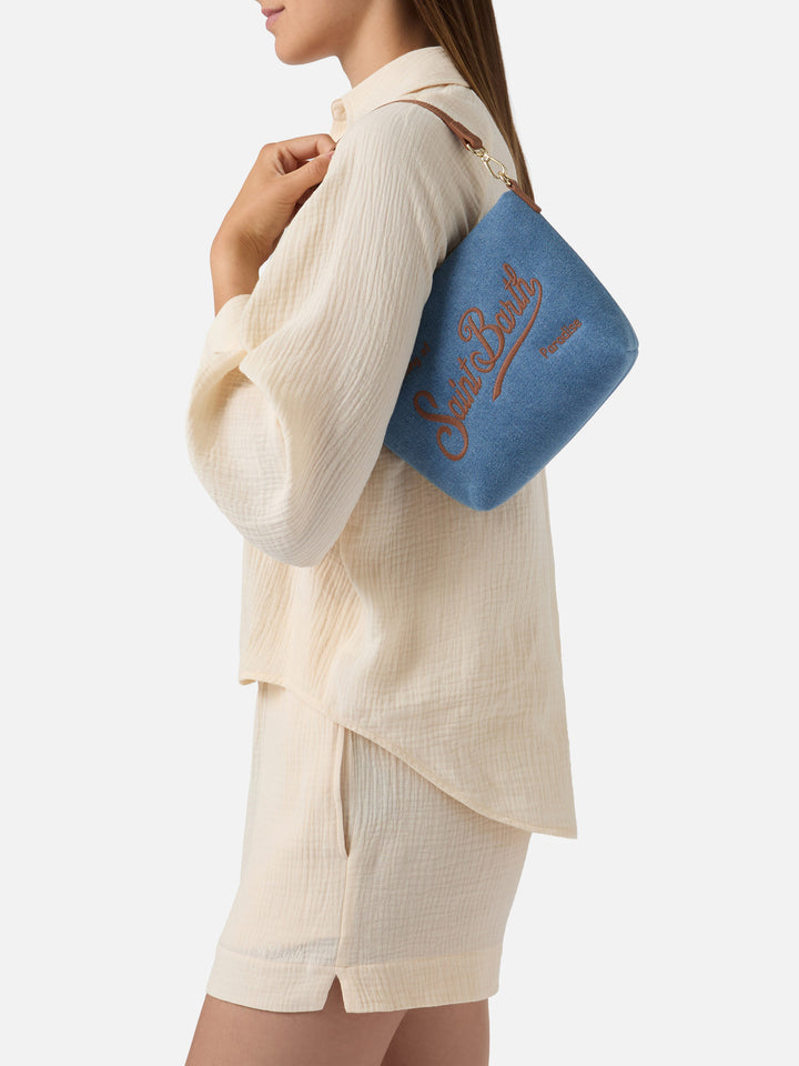 Aline bag in denim with leather details
