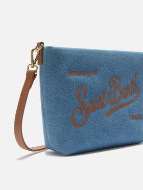 Aline bag in denim with leather details