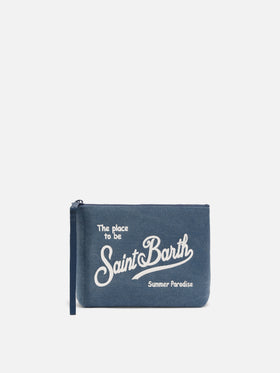Aline Pochette in canvas blu