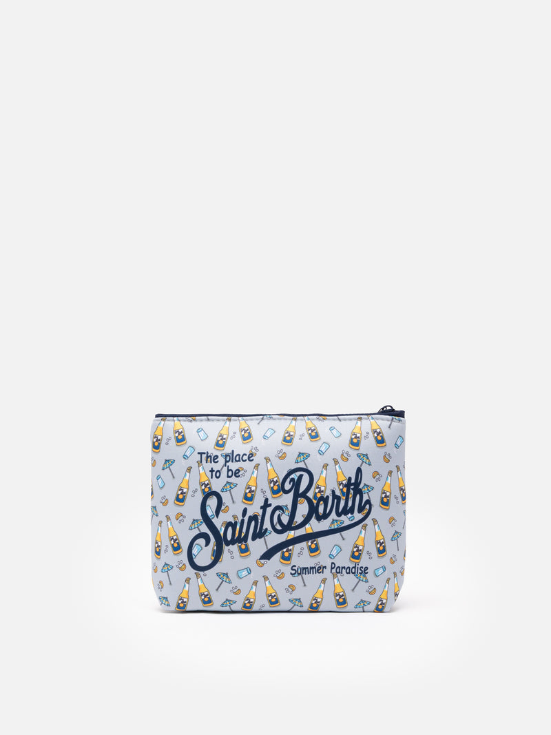 Aline scuba pochette with beer print