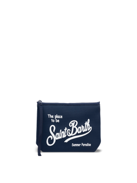 Aline navy blue scuba pochette Aline