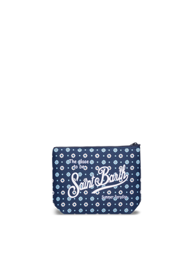 Aline scuba pochette with micro tie print