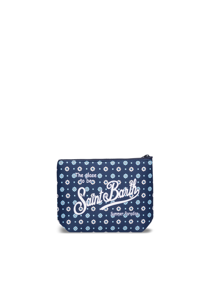 Aline scuba pochette with micro tie print