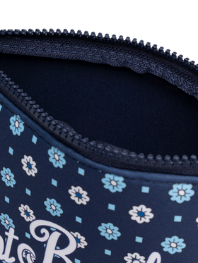 Aline scuba pochette with micro tie print