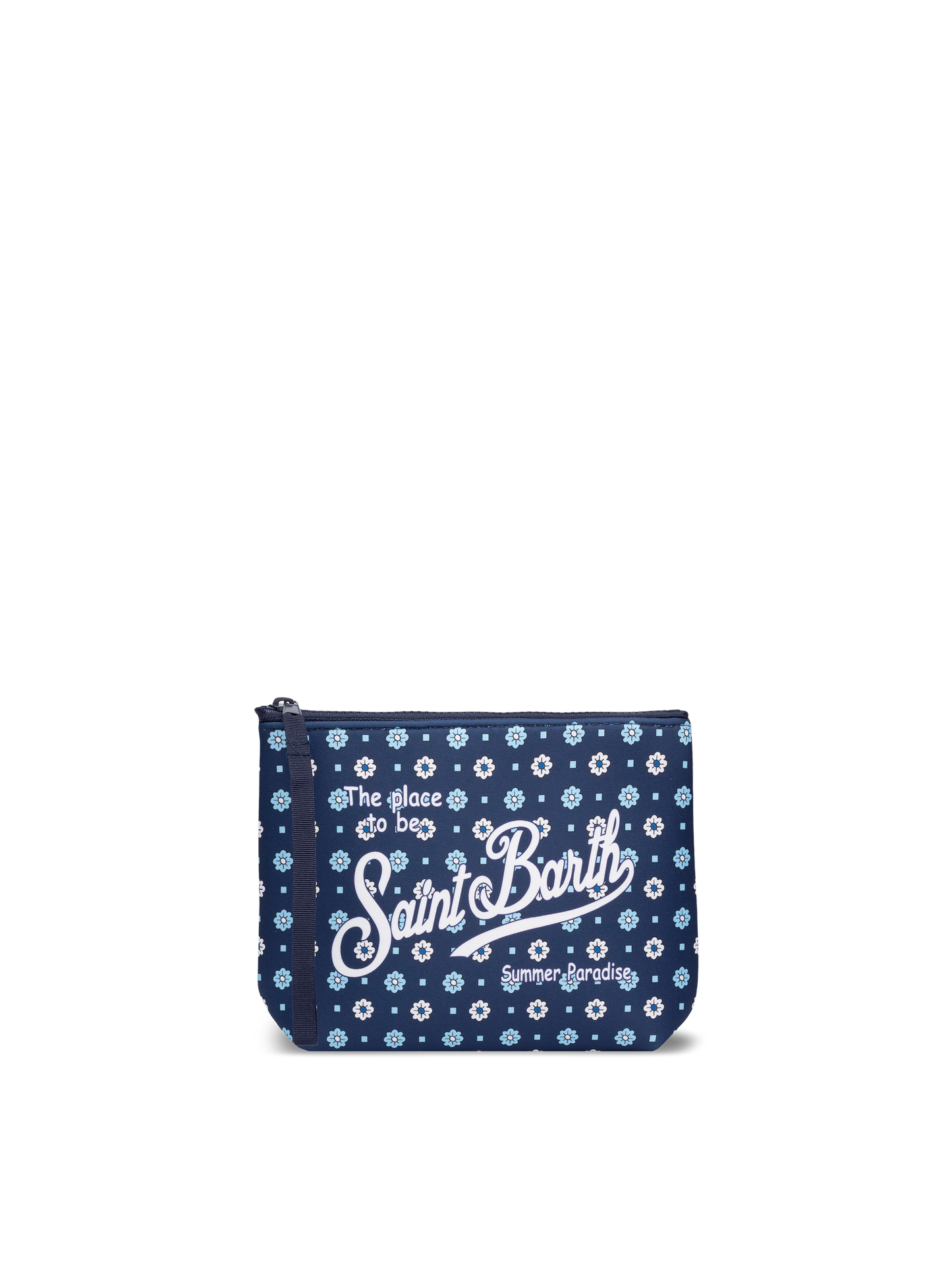Aline scuba pochette with micro tie print