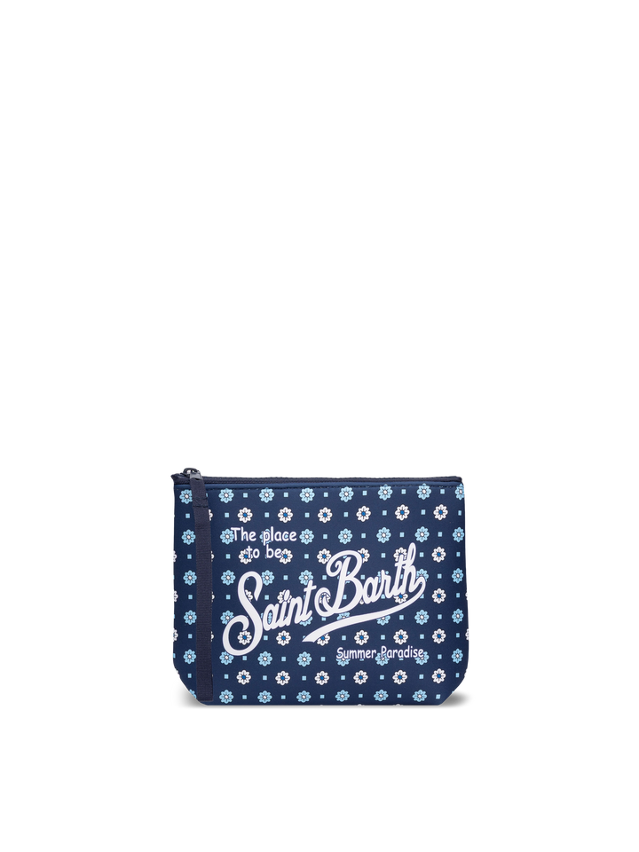 Aline scuba pochette with micro tie print