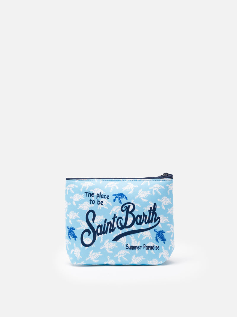 Aline scuba pochette with turtles print