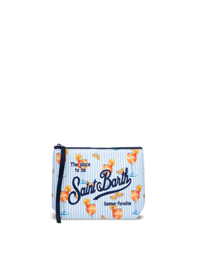 Aline Scuba-Pochette mit Cocktail-Print