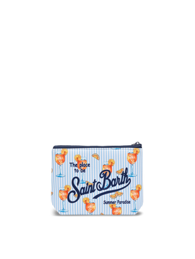 Aline Scuba-Pochette mit Cocktail-Print