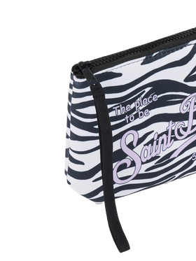 Aline scuba pochette with zebra  print