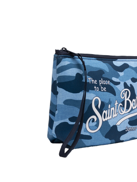 Pochette Aline in scuba con stampa camouflage