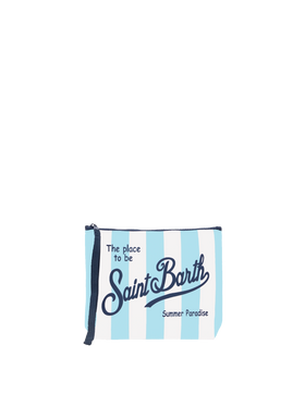 Aline scuba pochette with striped print
