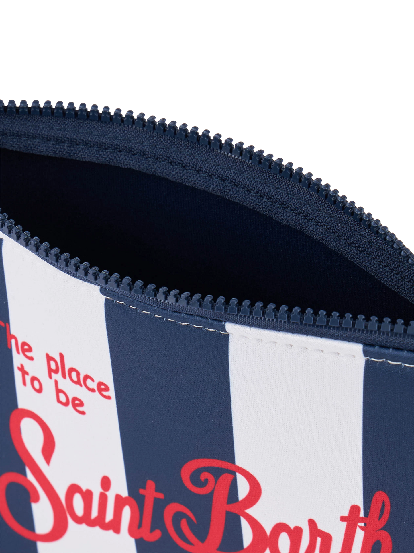 Aline scuba pochette with striped print