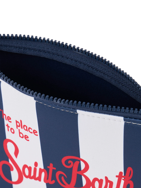 Aline scuba pochette with striped print
