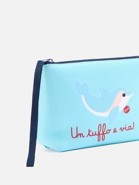 Pochette Aline in scuba con stampa Delfino Un tuffo e via! | Special Edition