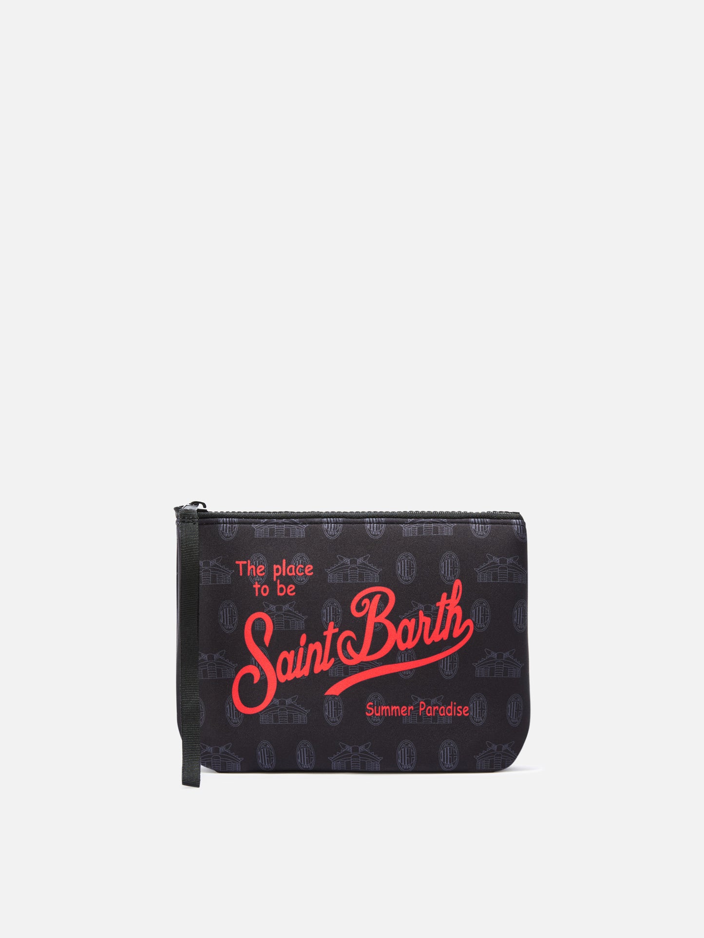 Aline negra de scuba pouch con estampado del logotipo AC Milan | AC MILAN SPECIAL EDITION 