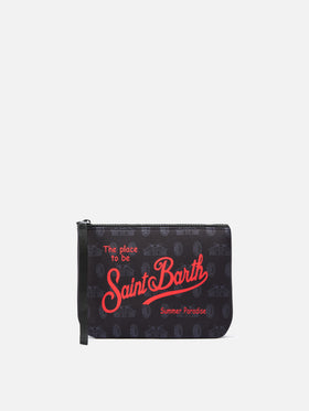 Aline negra de scuba pouch con estampado del logotipo AC Milan | AC MILAN SPECIAL EDITION 