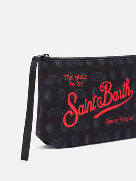 Aline negra de scuba pouch con estampado del logotipo AC Milan | AC MILAN SPECIAL EDITION 