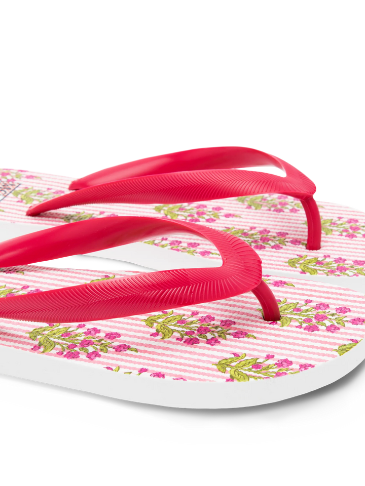 Alma flip flops with flower print