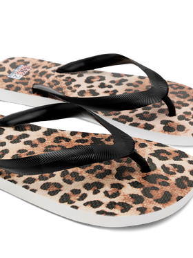 Alma flip flops with animalier print