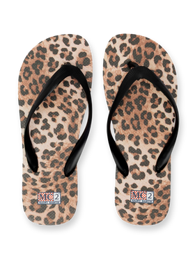 Alma flip flops with animalier print