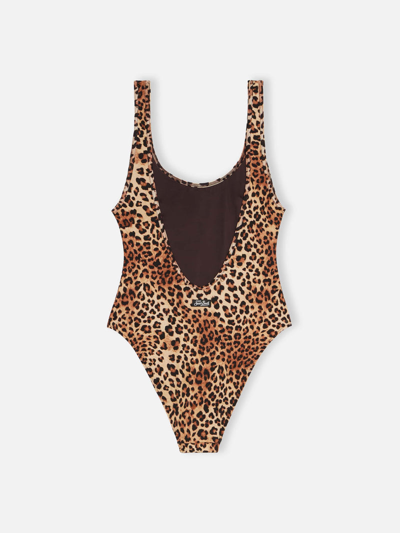 Woman scoopback print one-piece swimsuit Althea | FIORUCCI SPECIAL EDITION