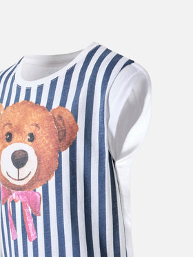 Cotton t-shirt Amelie with teddy bears print