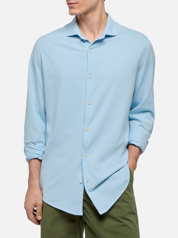 Camicia Amalfi in jersey azzurro