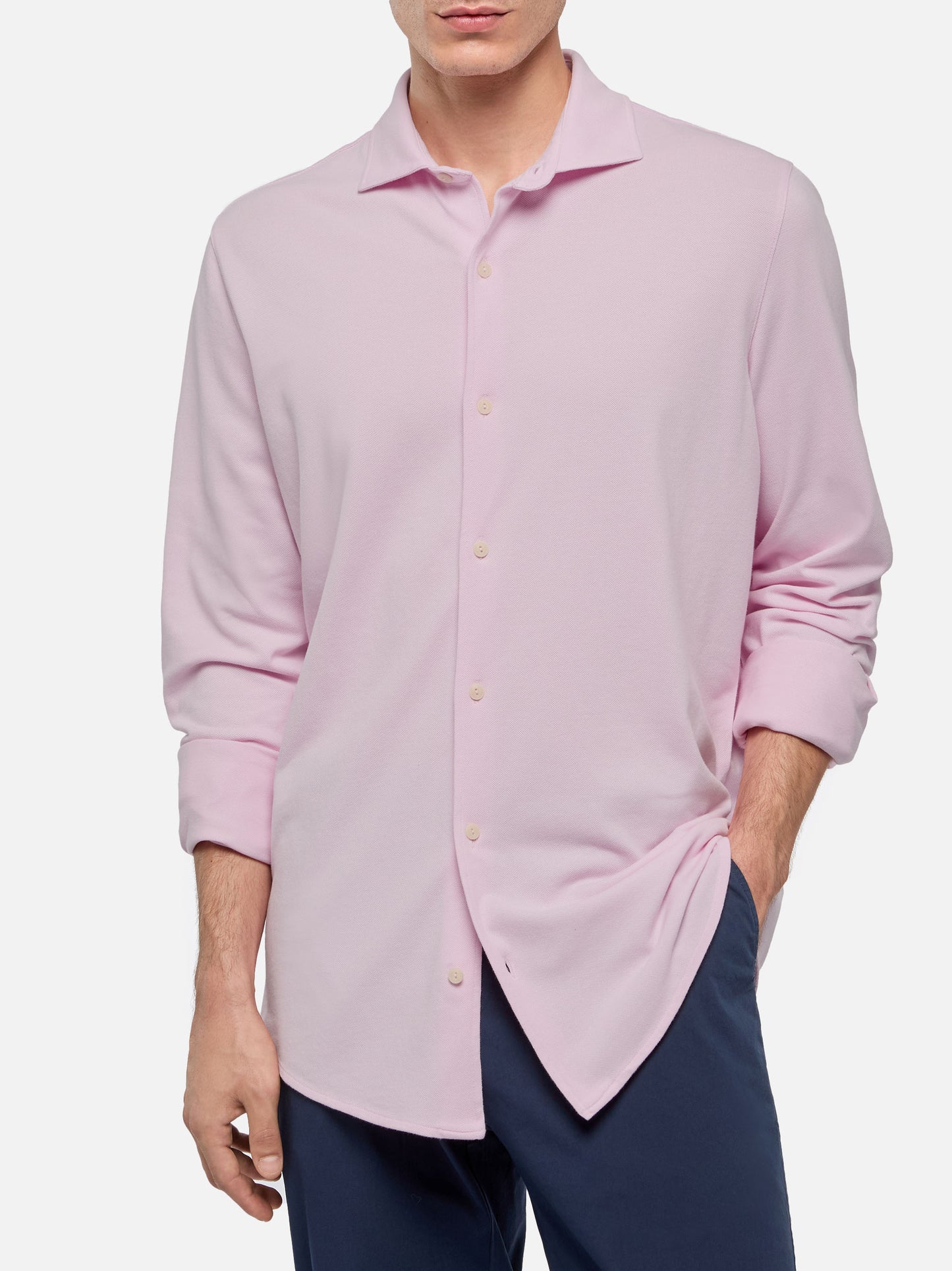 Camicia Amalfi in jersey piquet rosa