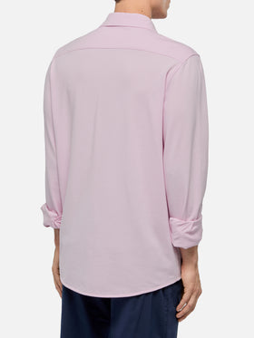 Camicia Amalfi in jersey piquet rosa