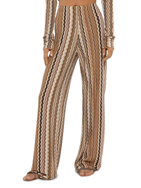 Amalia wide-leg trousers in raschel knit