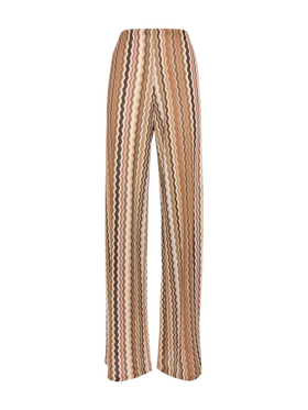 Amalia wide-leg trousers in raschel knit