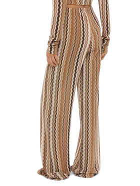 Amalia wide-leg trousers in raschel knit
