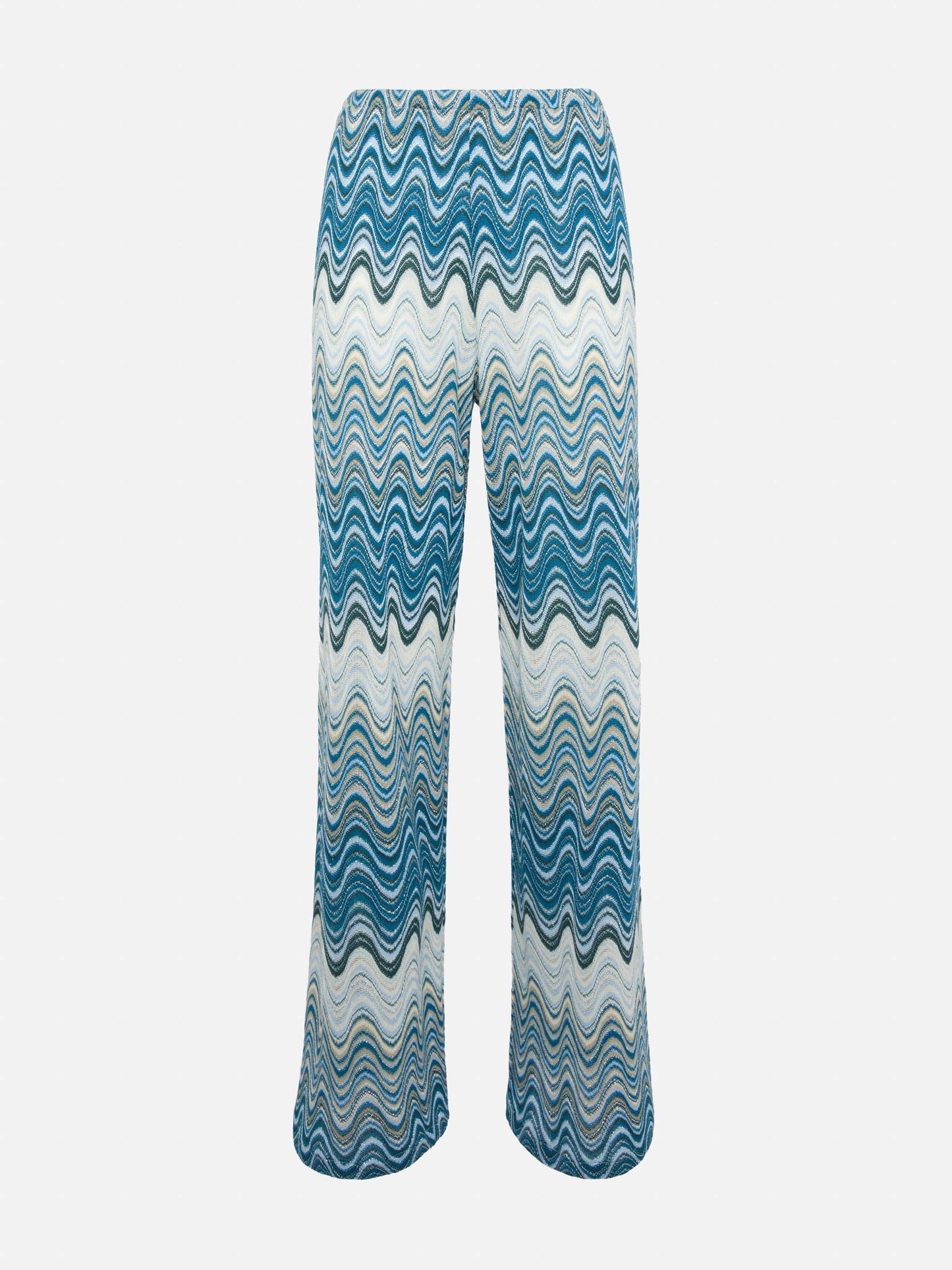 Amalia wide-leg trousers in raschel knit