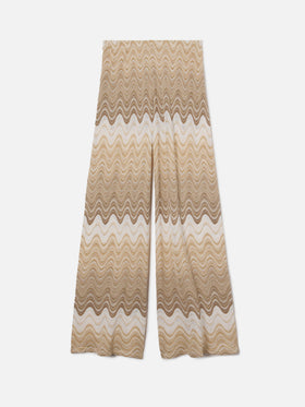 Beige Amalia degradé raschel long trousers