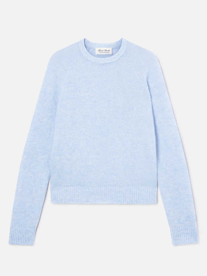 Light blue Ammy soft alpaca wool blend crewneck knit