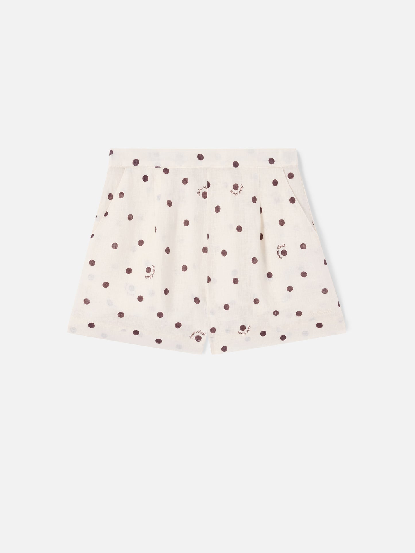 Amani Leinen-Shorts mit Polka-Dot-Print 