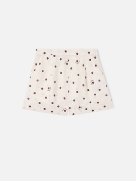 Amani Leinen-Shorts mit Polka-Dot-Print 
