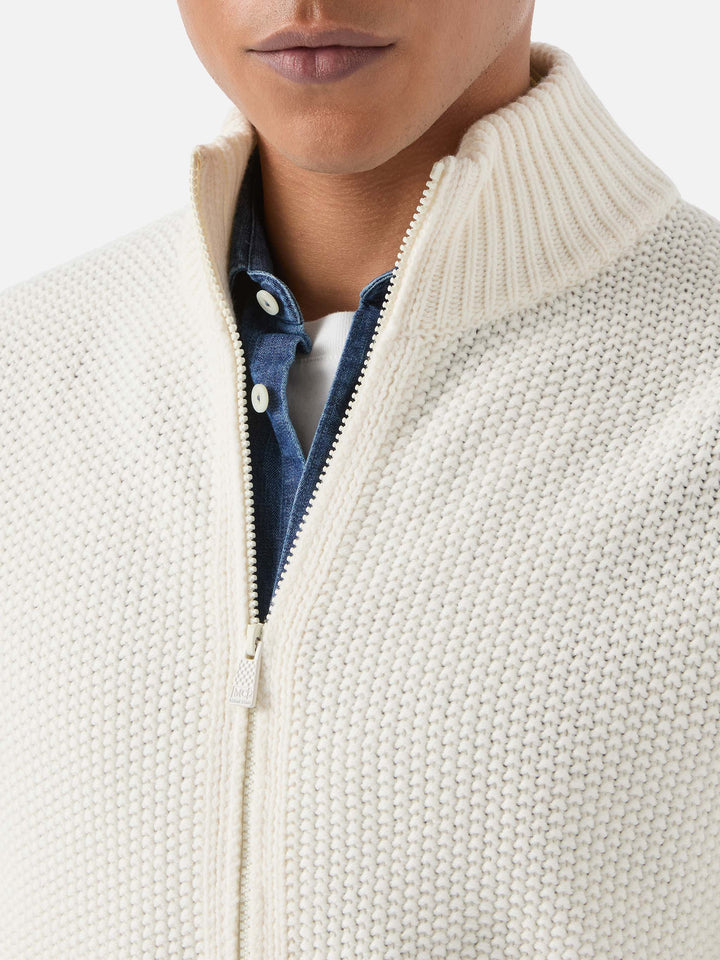 Knitted bomber Andermatt with felt pockets