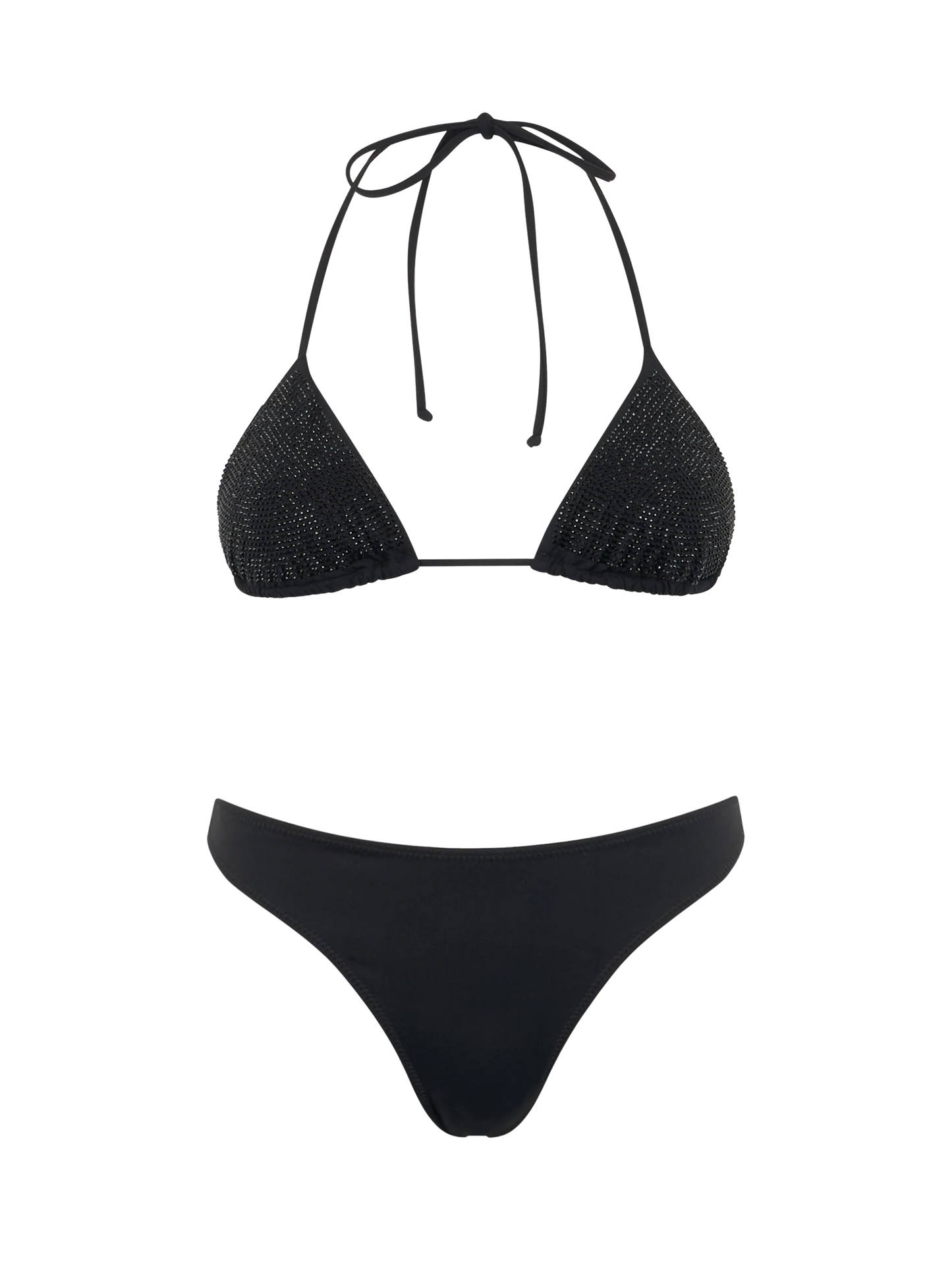 Bikini a triangolo nero da donna Annabelle Naomi con strass