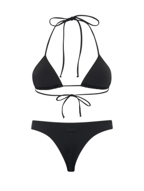Bikini a triangolo nero da donna Annabelle Naomi con strass