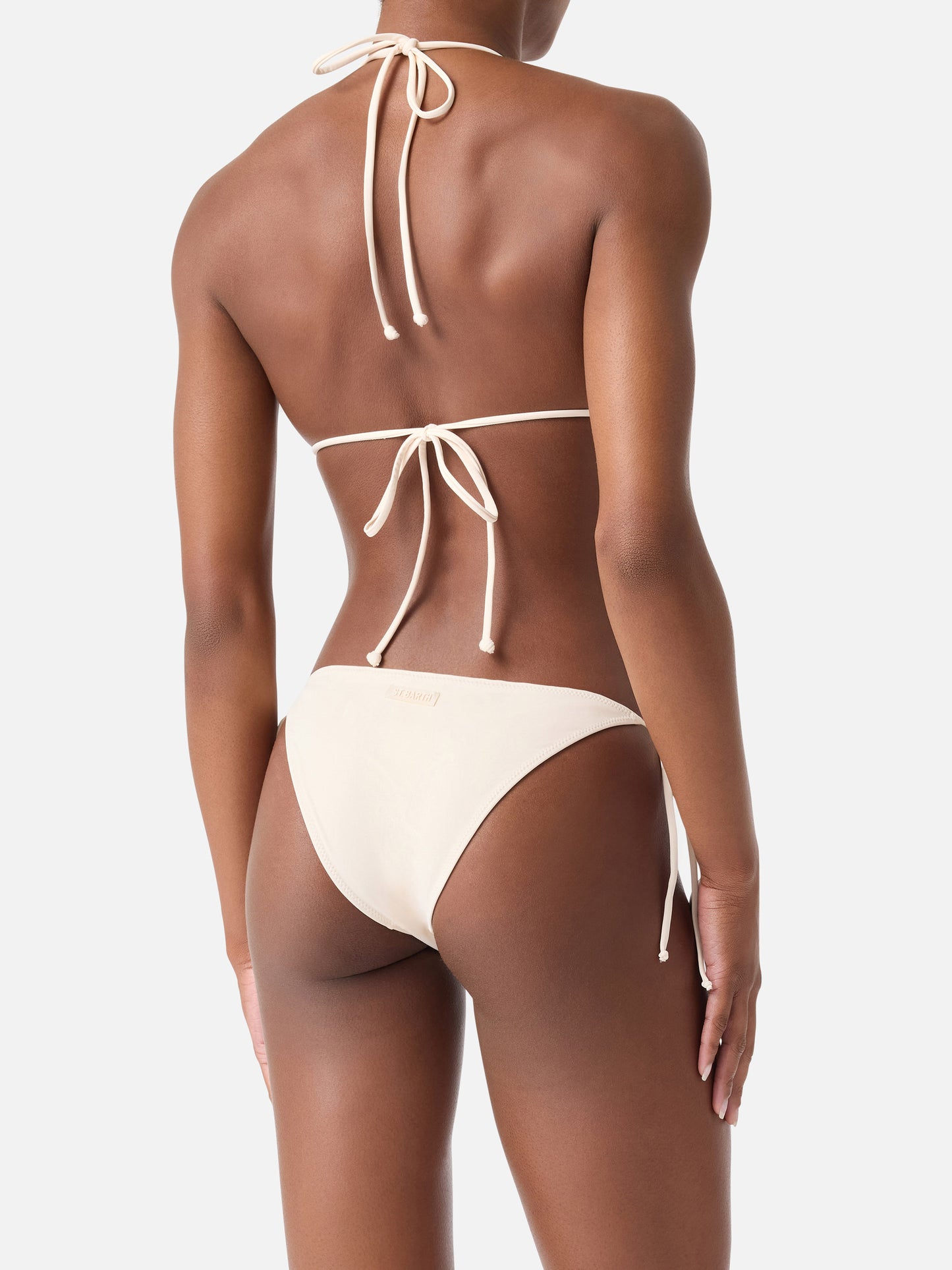 Bikini Annabelle Virgo triangolo beige con strass